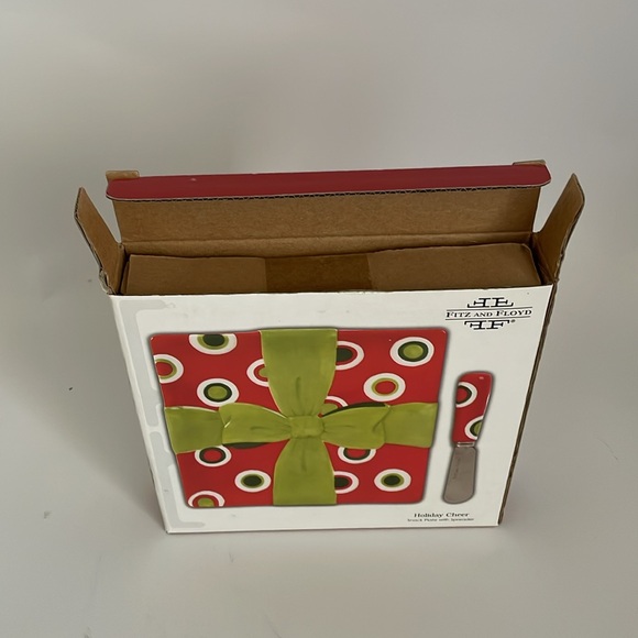 Fitz And Floyd Holiday Cheer Snack Plate & Spreader Macy’s Exclusive 🎁 🆕️ - Picture 15 of 17
